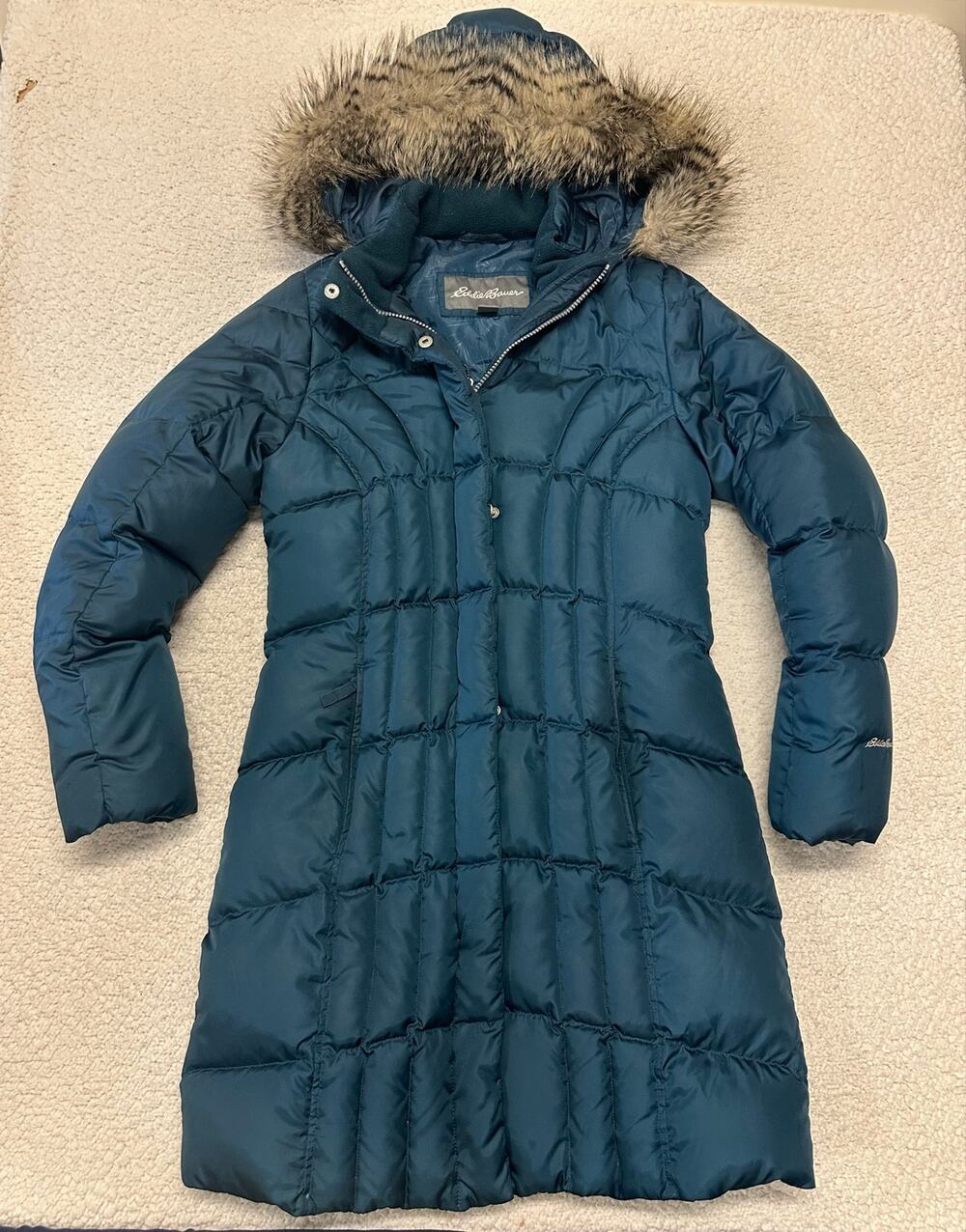 Eddie Bauer Womens Down Parka Jacket Small Petite